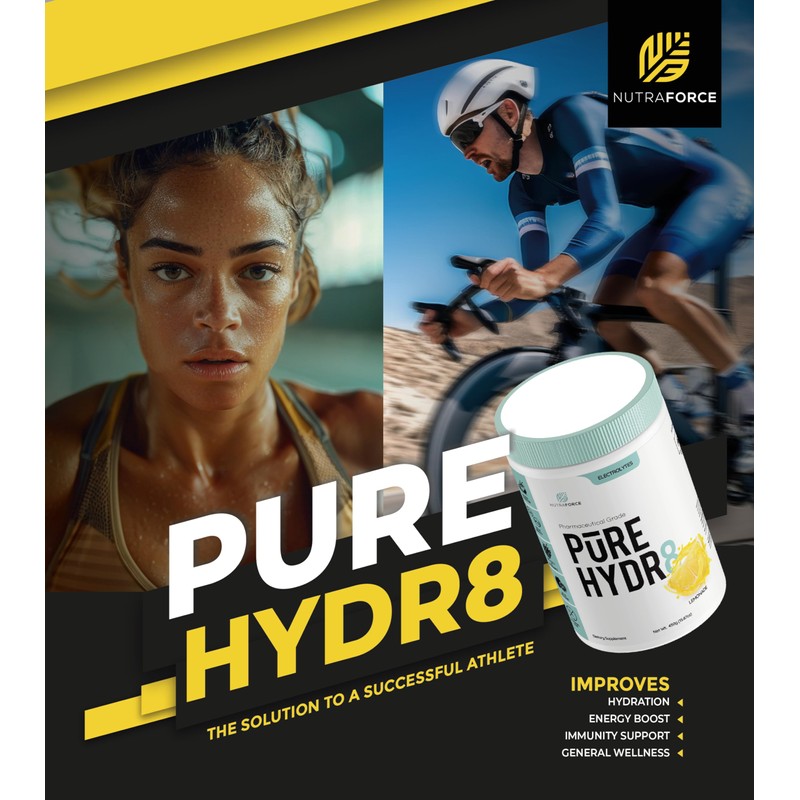 Pure Hydr8 Electrolyte Powder – Coconut‑Water Infused – 700 mg Potassium,