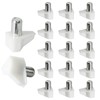 Jamiikury 30pcs White Shelf Pegs, 6mm Plastic Shelf Pins Shelf