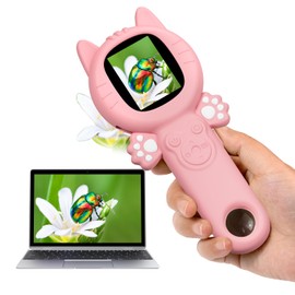 Microscope for Kid - Autofocus Mini Pocket Handheld Kids Microscope HD Shooting Photo & Video Magnifying Glass for Kids Edu STEM for Children's Gifts for 3 4 5 6 7 8 9 10 Year Old