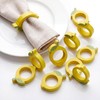 Gandeer 12 Set Lemon Napkin Rings Wooden Lemon Napkin Ring