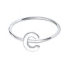 AoedeJ 925 Sterling Silver Stackable Initial Letter Rings Capital Letter