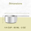 BERYLER 1PCS 1/4Cup (60ml, 2oz) Single Measuring Cup, Etched Inner