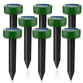 2025 8Pack Mole Repellent Solar Powered Vole Repellent Outdoor Gopher Repellent Ultrasonic for Lawn Garden,Waterproof Sonic Mole Spikes,Get Rid of Moles Stakes Groundhog Chipmunk Repellent
