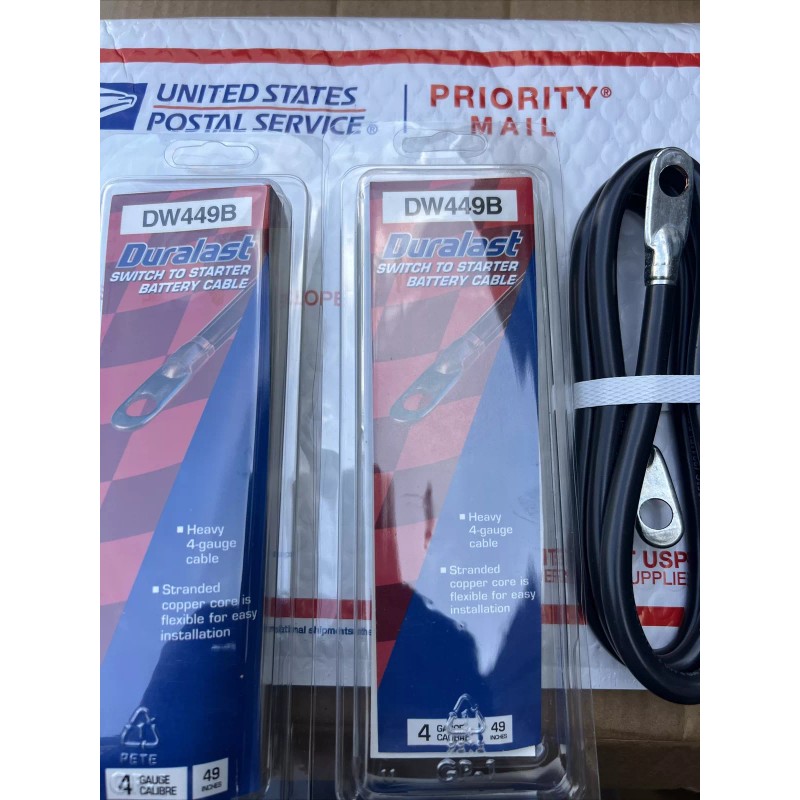 DURALAST Switch to Starter Battery Cable 4 Gauge, 49”DW449B New,