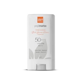 Yeşilmarka Sunscreen Pen SPF 50 with Broad Spectrum UVA/UVB and Blue Light Protection, Moisturising and Nourishing with Squalene and Zinc Oxide, Suitable for Acne Prone Skin 12g