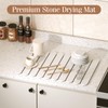 Foldable Stone Drying Mat for Kitchen Counter, Large Absorbent Dish