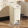 Foot Step Trash Can Large Capacity Versatile Stylish Lid Design