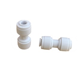 LAMPPE 5 Piece 1/4 inch OD RO water system Fitting Replacement Connector, Reverse Osmosis Water Filter Tubing Adapter for Sink Filtration System Fridge, White, LWTF-2