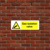 Gas Isolation Valve - safety sign - 3mm Aluminum Dibond