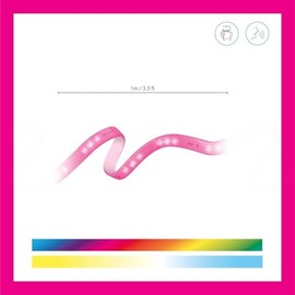 WiZ Extensión Tira de Luz de colores- 1 metro (extendible hasta 10 metros) - Compatible con Alexa