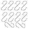 LUCTHY 10 Pcs S Hooks with Safety Buckle, Silver Heavy