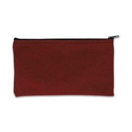 Burgundy 14 oz Canvas Zipper Bags - 12W x 8H