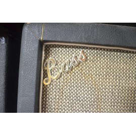 Replica Plexi-Era Marshall Bass Logo  Gold/White Accurate Mounting Pin Placement