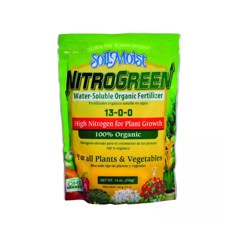 SoilMoist NitroGreen Organic Plant Fertilizer 14oz High Nitrogen Water Soluble
