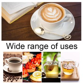 JIALWSJWAN Coffee Spoon Vintage Espresso Spoon Creative Carving Teaspoon for Coffee Tea Espresso Hot Drinks Dessert