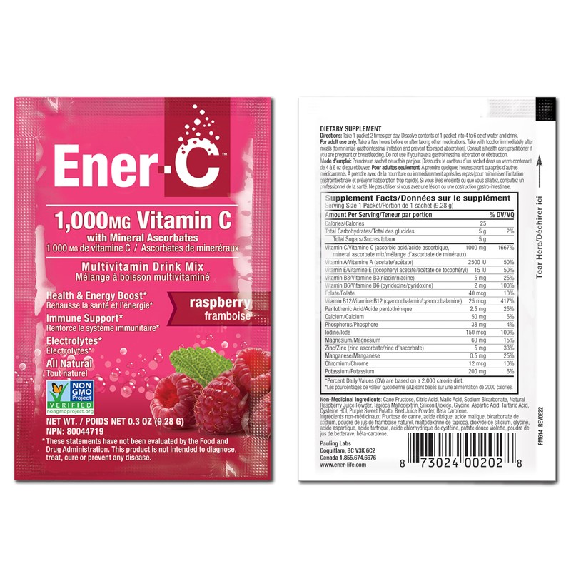 Ener-C Multivitamin Drink Mix - Vitamin Packets for Water, Electrolytes