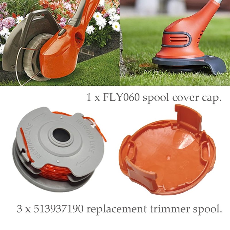 2 Pack Strimmer Spool Line Compatible with Flymo,Double Autofeed Spool
