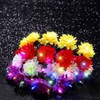 Haomye 4PCS Light Up Flower Crown Daisy Floral Headband Hawaiian