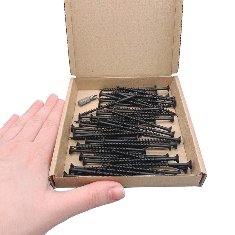 (Pack of 50) Black Phosphate Carbon Steel 4.2 x 70mm