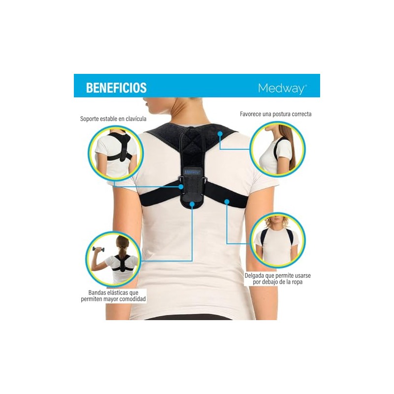 Medway Soporte para Clavícula con Bandas Elásticas | Corrector de
