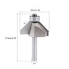 sourcing map Chamfer Router Bit 45 Degree 1/4" Shank 2/3"