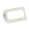 Whaline 100 Pcs Sage Green Place Cards Stripes Tented Card