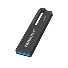Vansuny USB Flash Drive 64GB USB 3.0 Flash Drive High Speed Metal Waterproof USB Memory 64GB Large Capacity for Windows PC (Black)