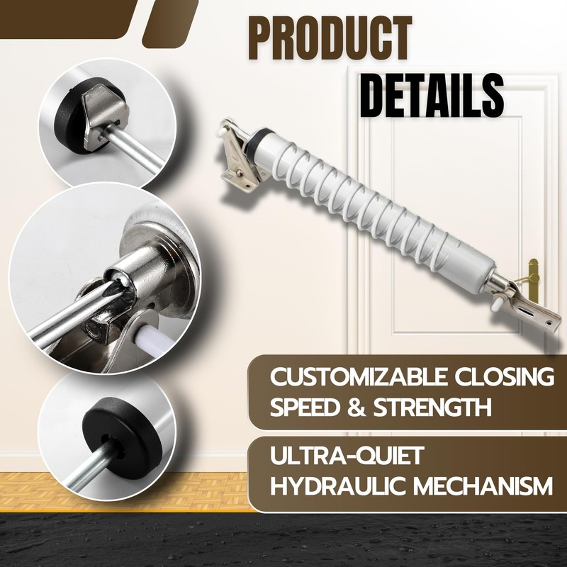Heavy Duty Screen & Storm Door Closer Kit - Adjustable