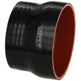HPS HTSR-400-450-BLK Silicone High Temperature 4-ply Reinforced Reducer Coupler Hose, 40 PSI Maximum Pressure, 3" Length, 4" > 4-1/2" ID, Black