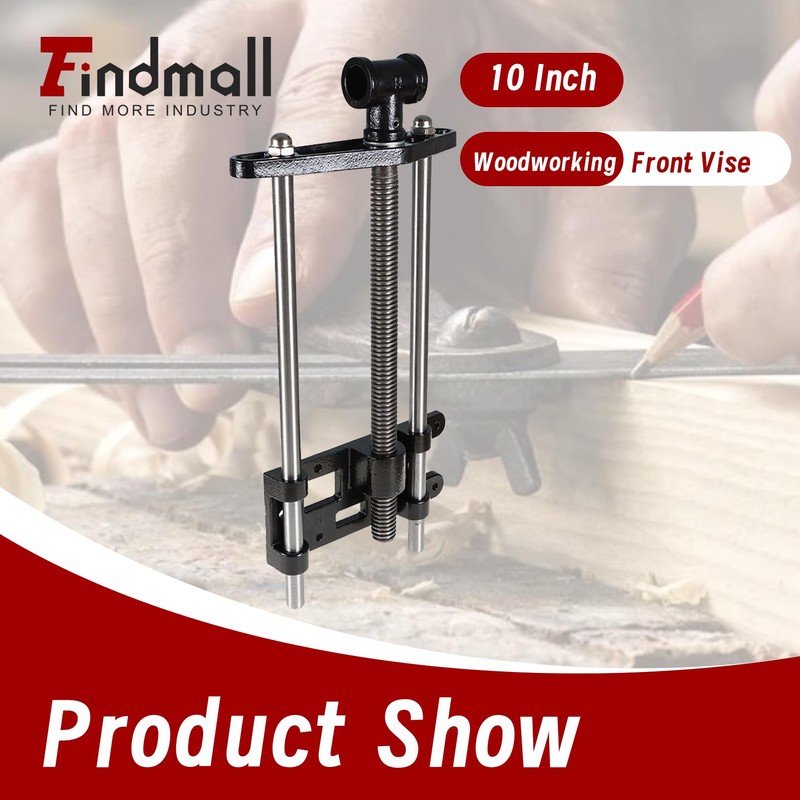 findmall 10 Inch Woodworking Front Vise Cast Iron for Making