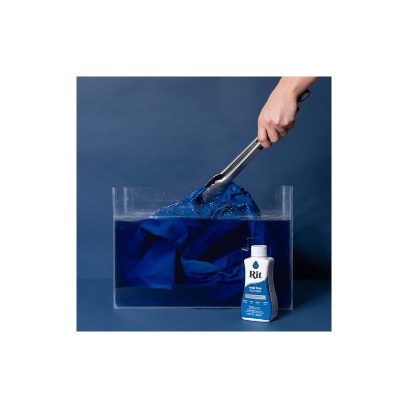 Rit Dye líquido tela tinte, 8-Ounce, Azul Royal, 236 ml