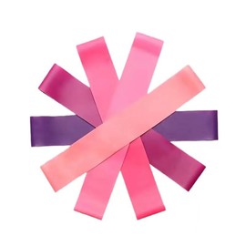 5-Piece Pilates Resistance Bands Set – Multi-Resistance Level Workout Bands for Pilates, Strength Training & Flexibility Stretching (Pink & Purple)