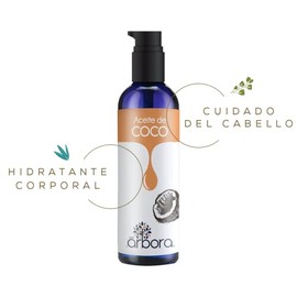 Árbora Aceite de Coco puro para piel cabello y uñas hidratación 2 pack