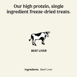 Poke's Freeze-Dried Dog Treats – Beef Liver Recipe – Single Ingredient Natural Dog Treats Made in The USA – Wheat-Free, 3oz