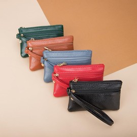 Pack of 2 Women's Small Wallet PU Leather Card Holder Small Wallet PU Purse Coin Purse Coin Purse Coin Purse Coin Purse Small with Zip Vintage Fashion Key Wallet Purse, blue