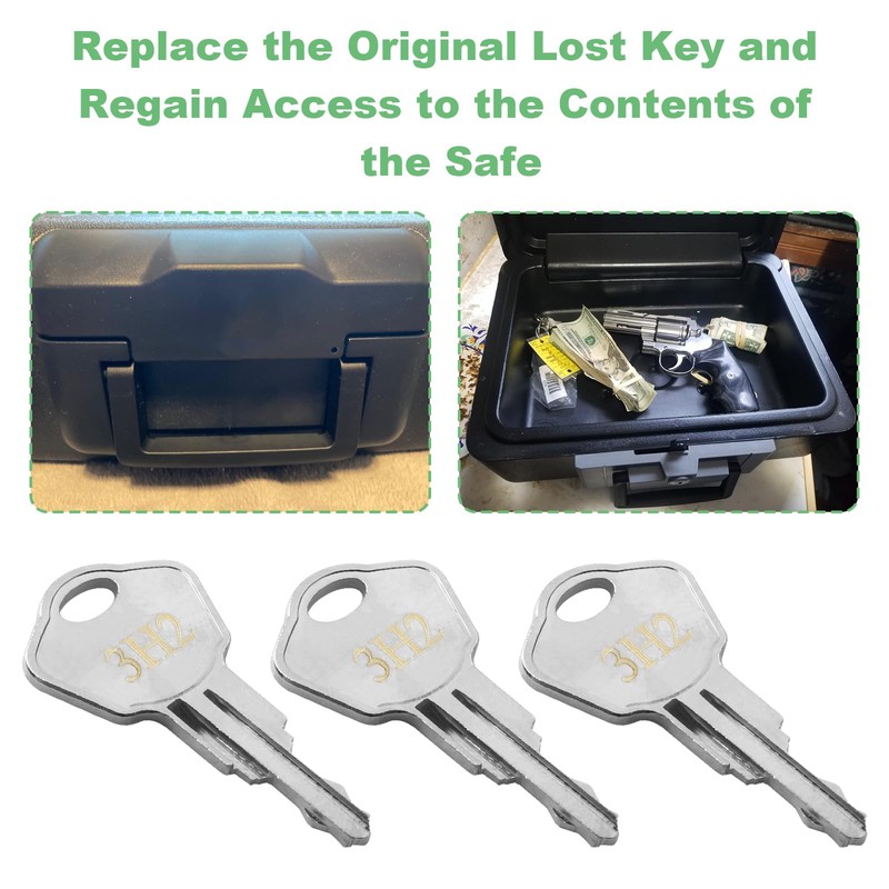 Sentry Safe Replacement Keys Model 1100-Codes 3H2 for Sentry Safe