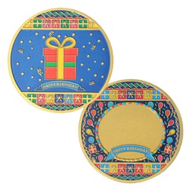 Birthday Commemorative Coin - Birthday Party Invitation Favor - Exclusive "Happy Birthday" Gift - Perfect Birthday Gift for Both Men and Women (Golden-1)