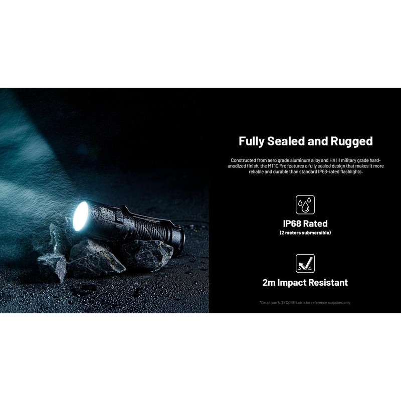 Nitecore MT1C PRO Compact Everyday Carry Flashlight- 1,000 Lumens w/