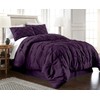 8 Pcs Purple Queen/Full Size Bedding Set, Silky Soft Complete