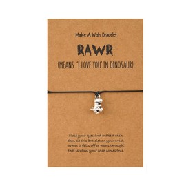 Make a Wish Dinosaur Bracelet Gifts for Best Friend Birthday Gifts for Women Friendship Christmas Gift for Boyfriend Husband from Girlfriend Wife Bracelet