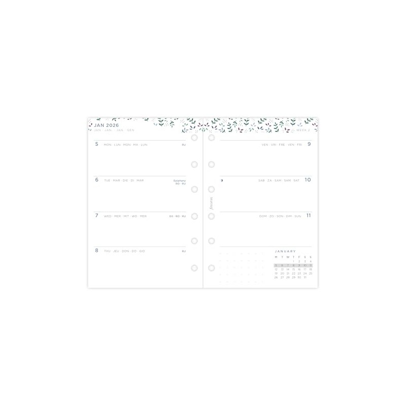 Filofax Pocket Garden week to view 2026 diary 26-68292