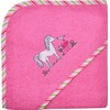 Wörner Kapuzenbadetuch "Pferd" Walk-Frottier pink Größe 100x100 cm