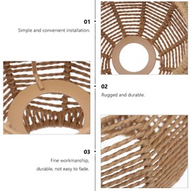 Lampshade for Cover Table Lamp Rattan Lamp Pendant Light Vintage Hanging Lighter Cafe Restaurant Home Decor Retro Lampshade