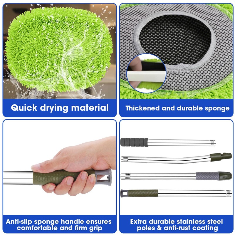 Wall Mop,Wall & Baseboard Cleaner Mop Tool with 71.3'' Long