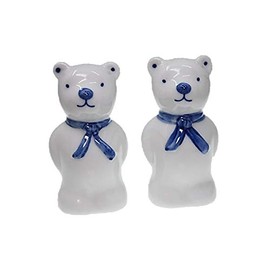 Japanese Bear Salt & Pepper Set, Bear, Bear, Salt, Pepper, Mino Ware