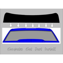 Generic DIY Computer Cut Windshield Tint Eyebrow Visor Compatible with Ford F250 F350 15-20 - 5%, Black