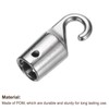 sourcing map 4Pcs Silver Window Tilt Rod Hooks Tip, Alloy