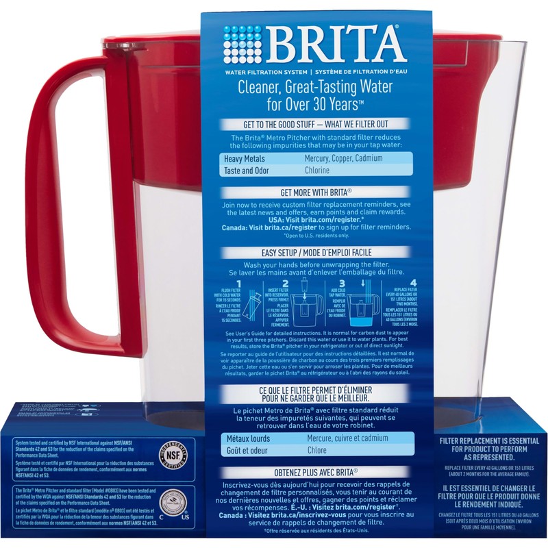 Brita Water Filter Pitcher for Tap and Drinking Water with