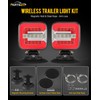 Partsam Wireless LED Trailer Light Kit, Square Portable Magnetic Stop