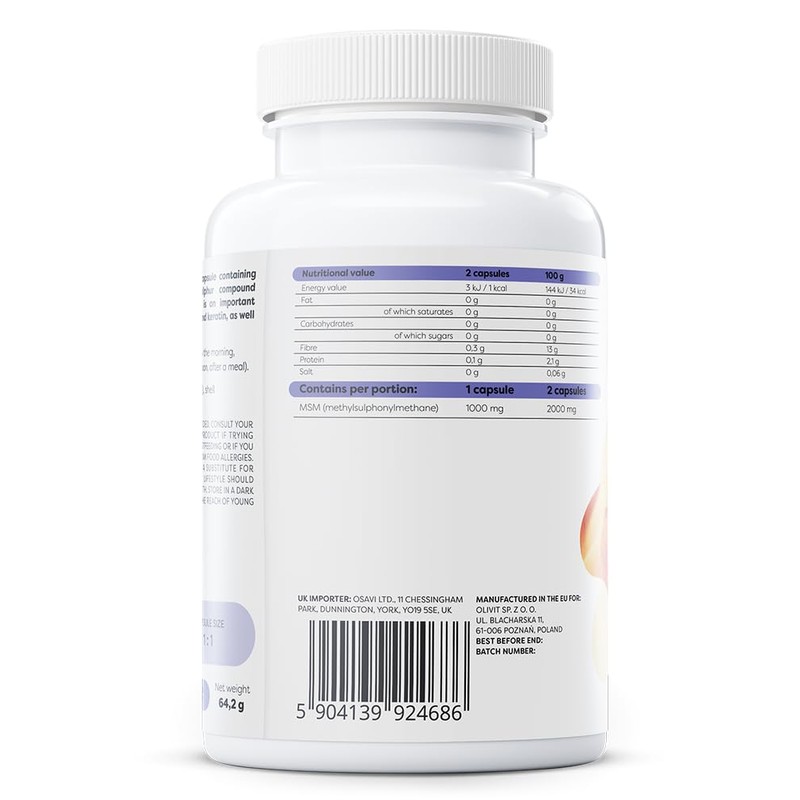 Osavi MSM, 1000 mg - 60 vcaps